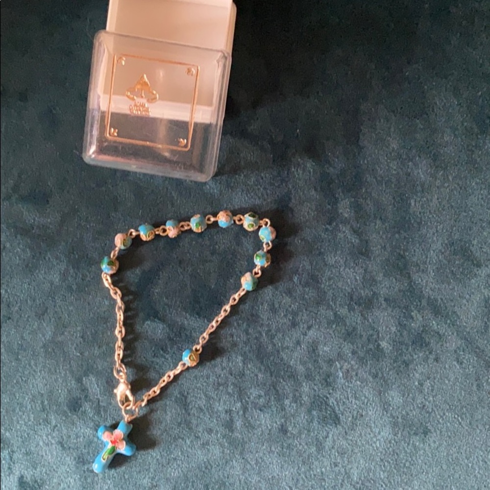 Cloisonné cross bracelet from the Vatican in Rome
